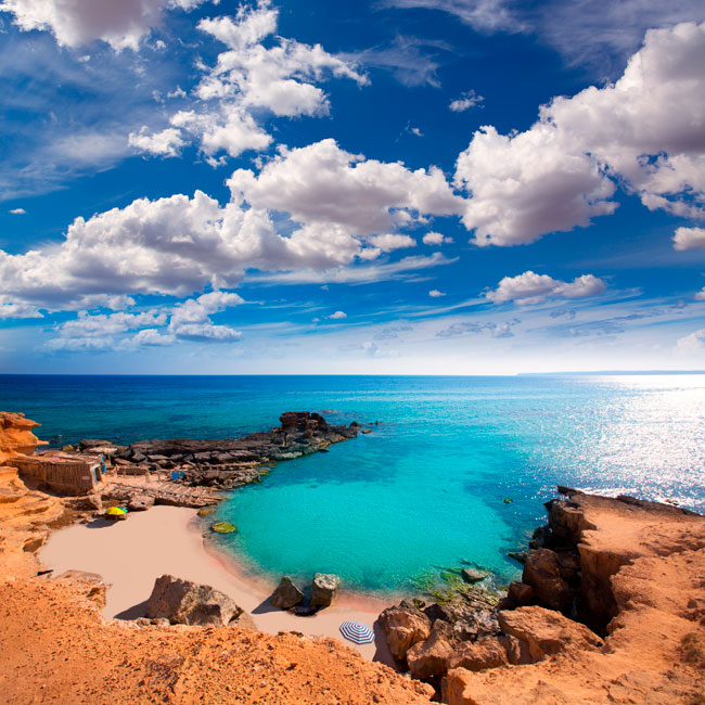 Fotomurales vinilos playa es caló formentera baleares